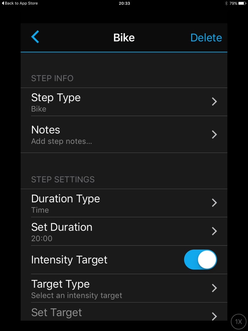 Garmin Connect Mobile Workout Creator