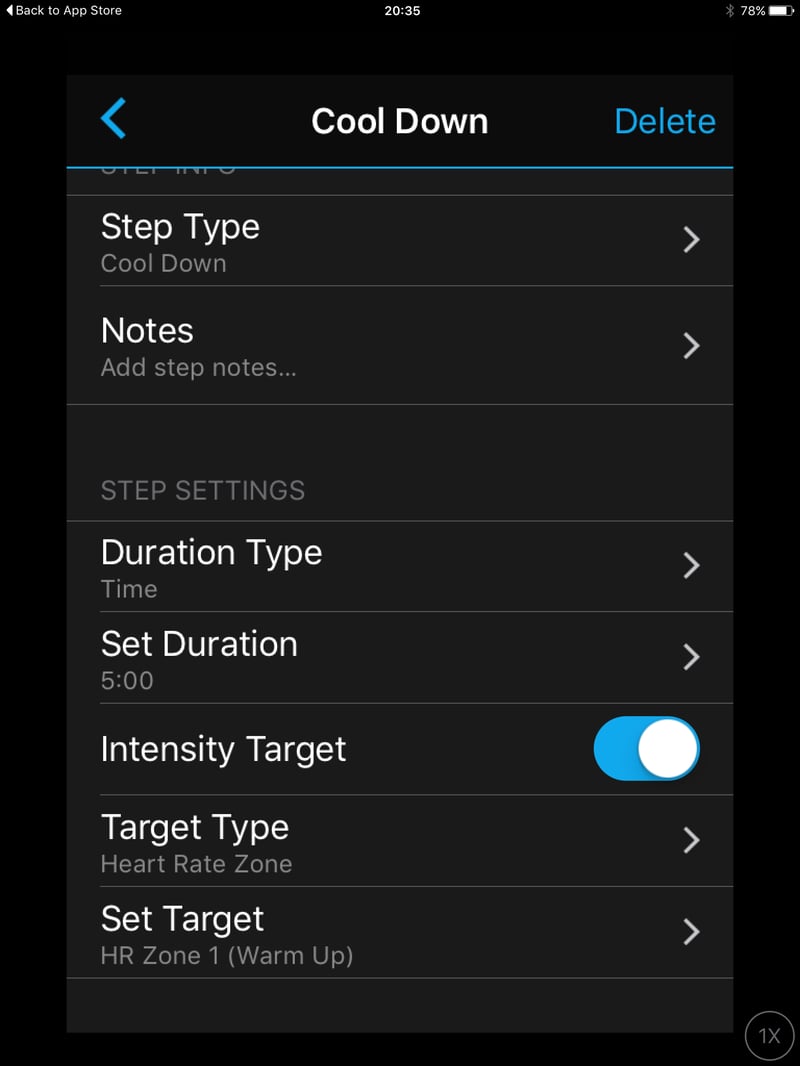 Garmin Connect Mobile Workout Creator