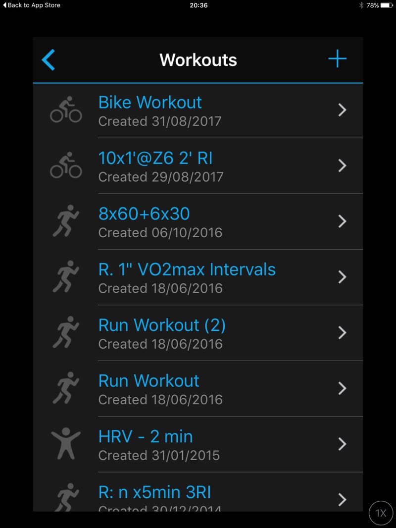 Garmin Connect Mobile Workout Creator