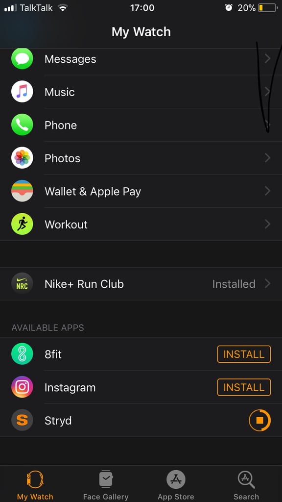 watchOS STRYD Apple