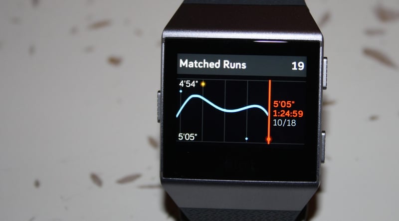 fitbit ionic review strava app