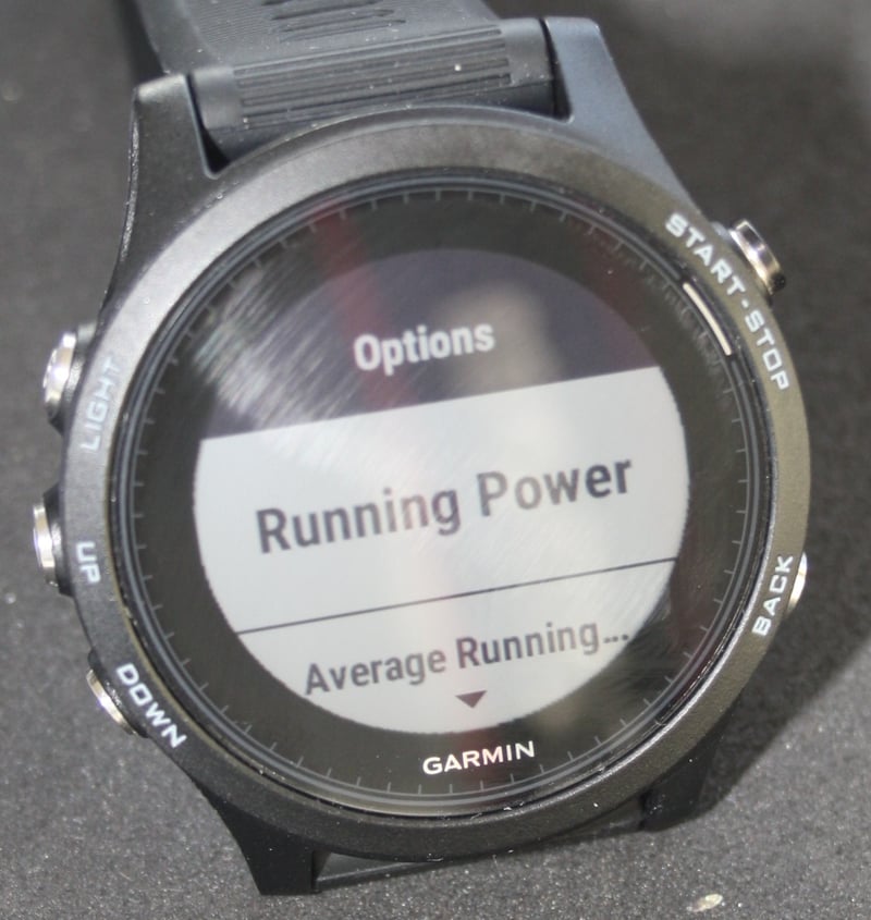 Running Power Garmin 935