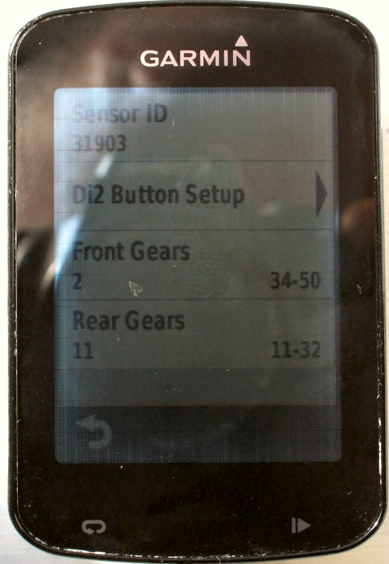 Shimano Di2 Config on Edge 820