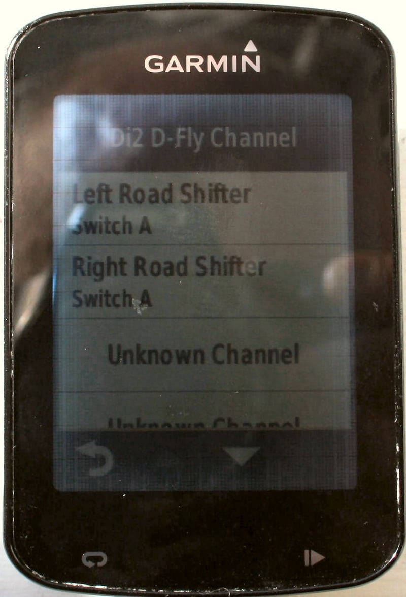 Shimano Di2 Config on Edge 820