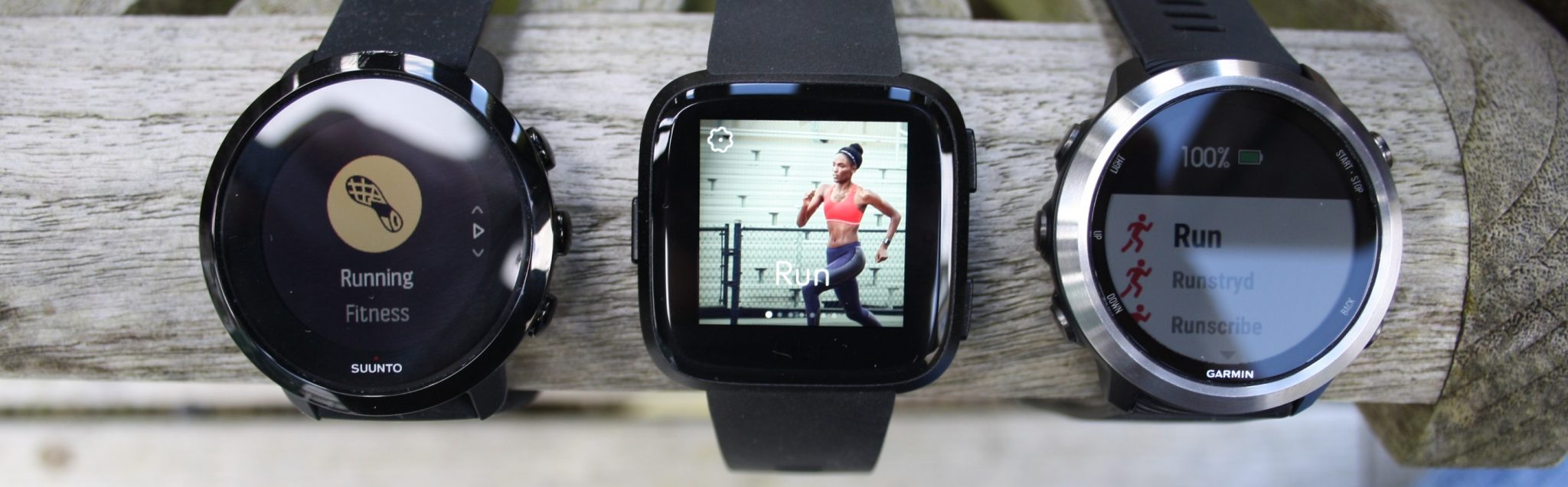 Fibit Versa, Suunto 3 Fitness, Garmin 645 Music