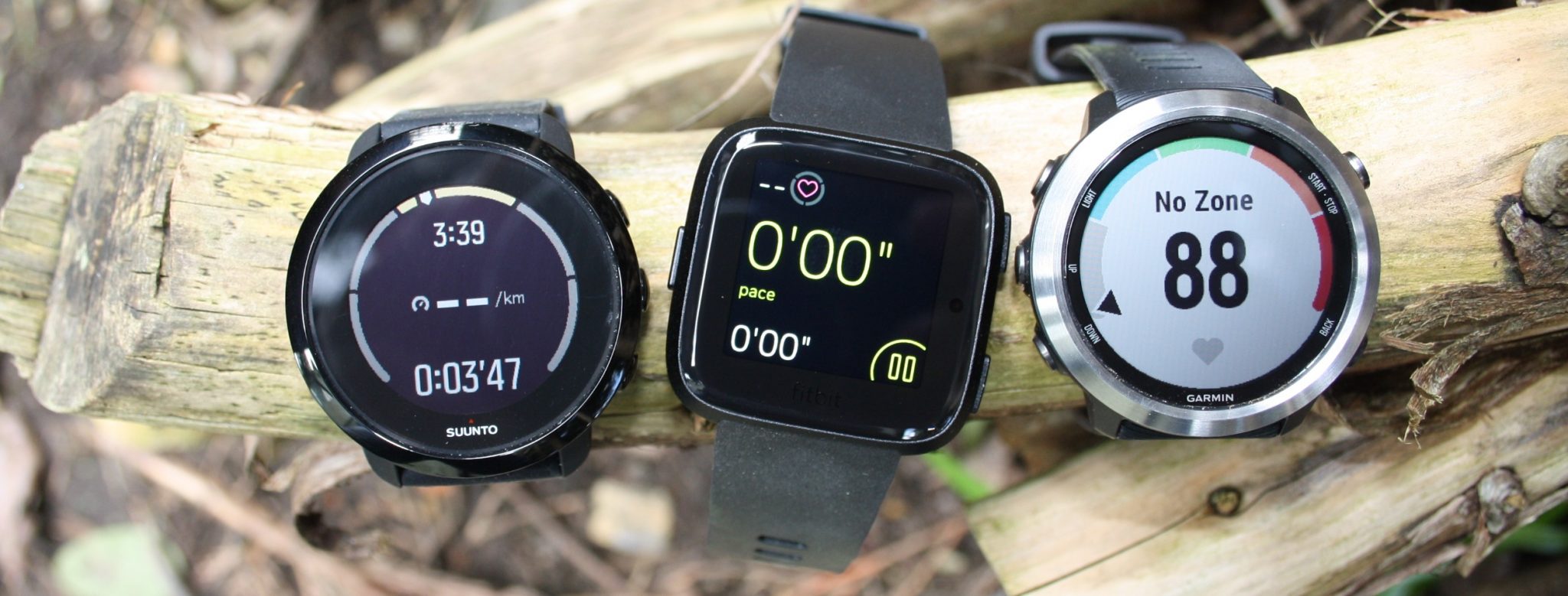 Fibit Versa, Suunto 3 Fitness, Garmin 645 Music