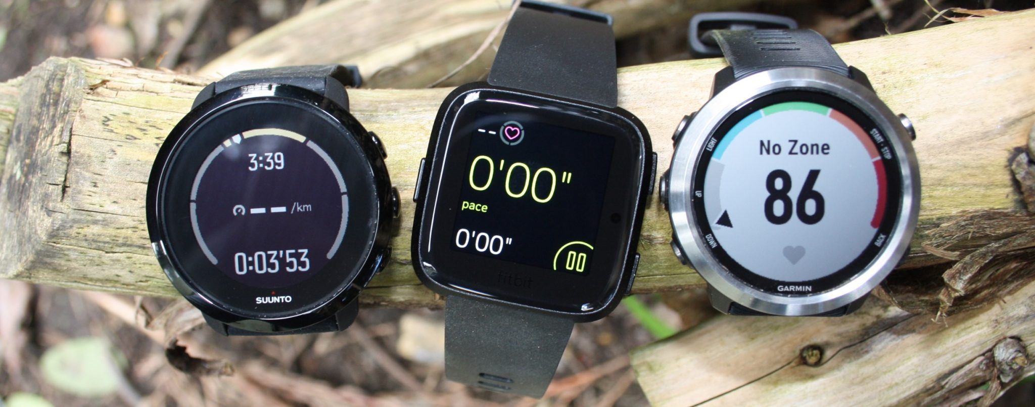 Fibit Versa, Suunto 3 Fitness, Garmin 645 Music