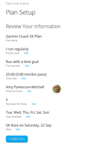 Garmin Coach - adaptive