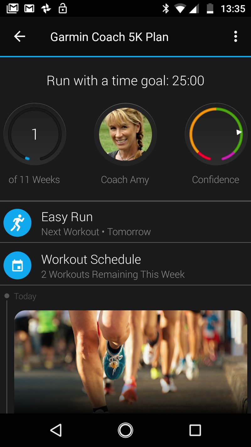Garmin Coach - adaptive