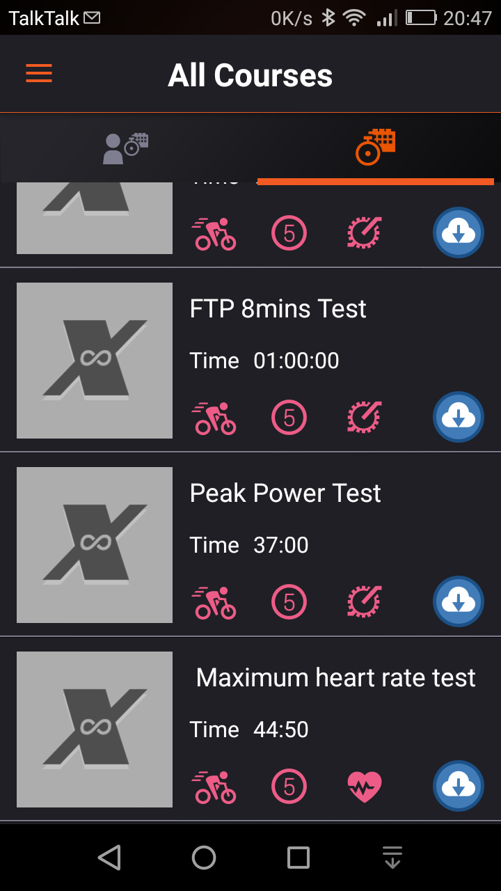 xplova x5 evo connect workouts