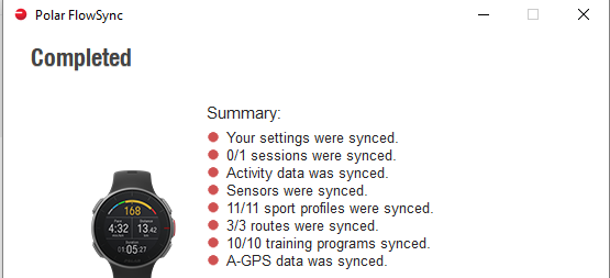 Polar Vantage Firmware (Feb 2019 Update)