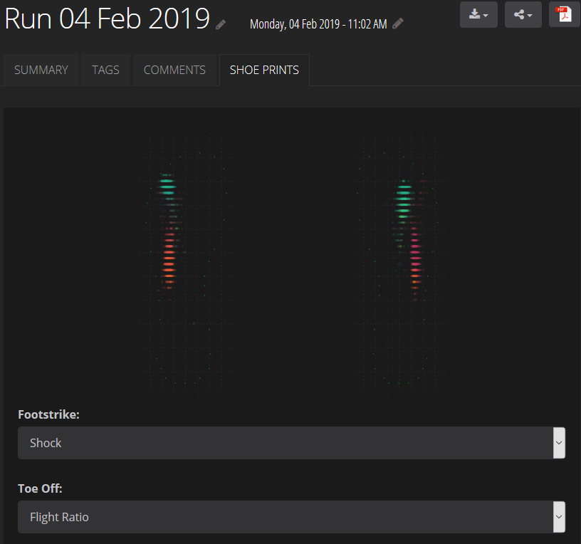 Shoe Prints - From Runscribe Plus