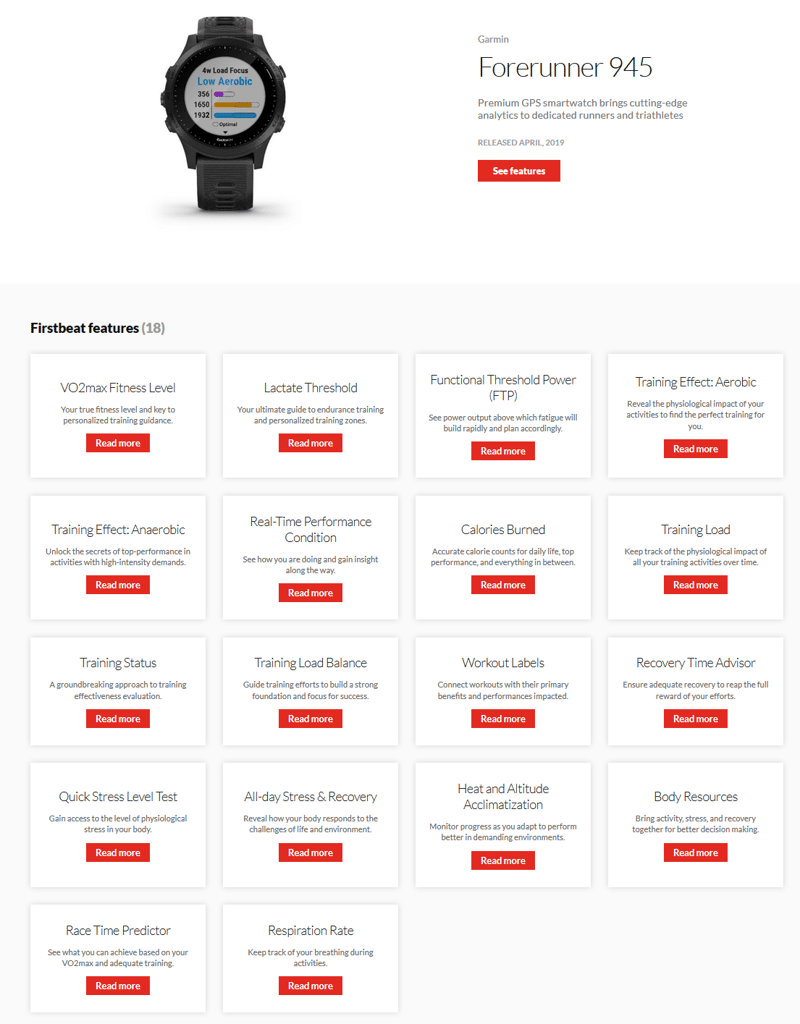 Quick Comparison | Garmin Forerunner 945 Specs To 935 + Marq Athlete