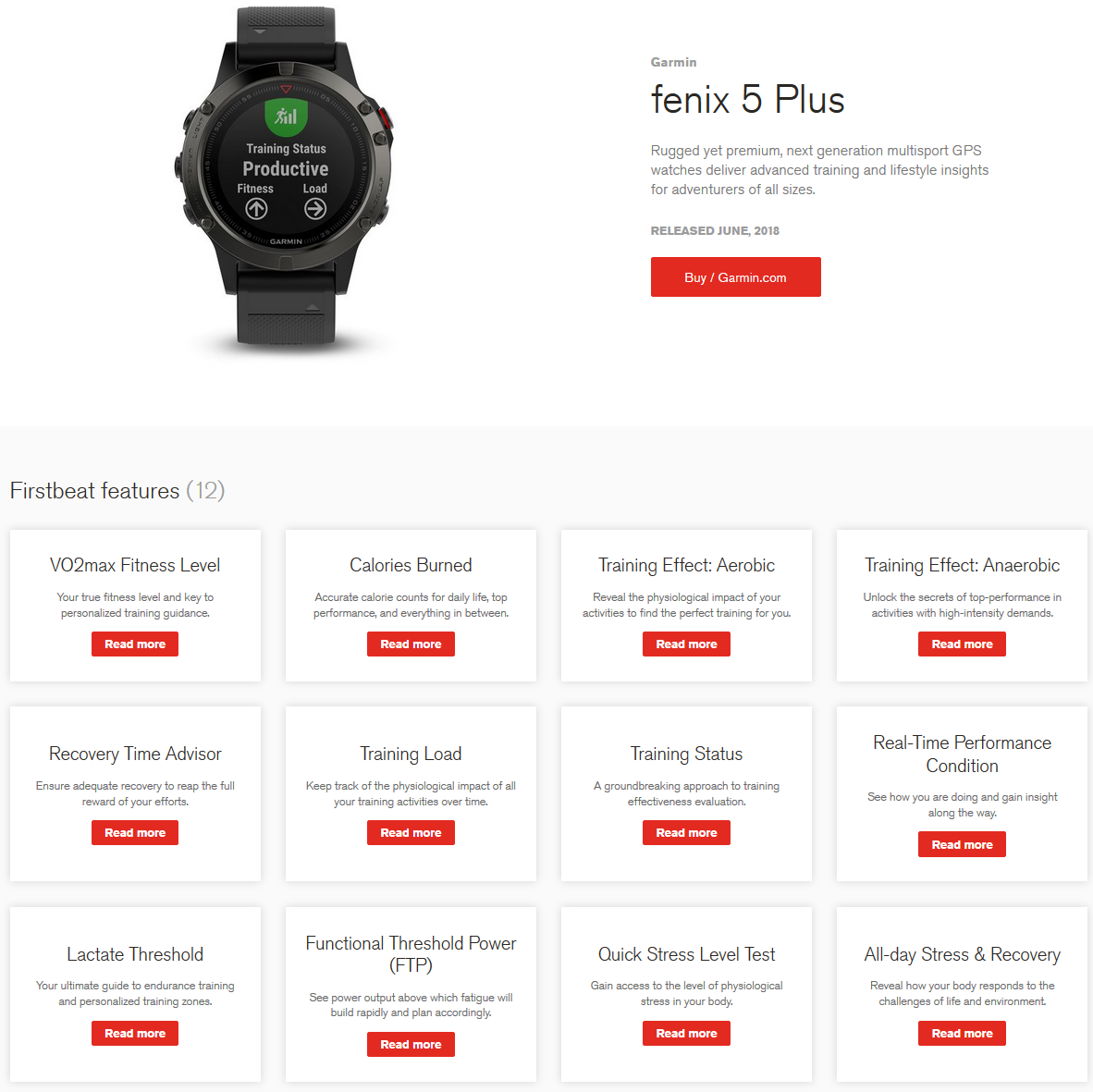 Fenix 5 Plus firstbeat