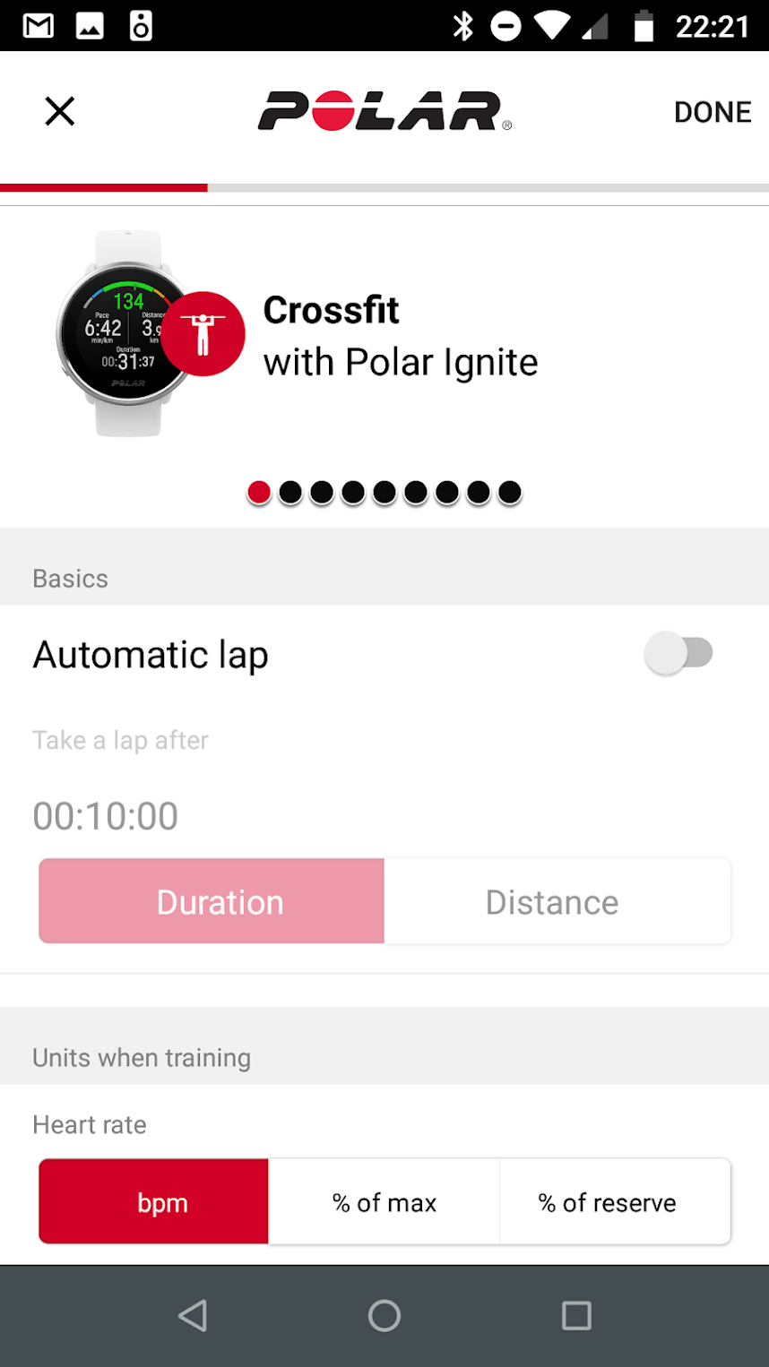 Polar Ignite Review Specifications