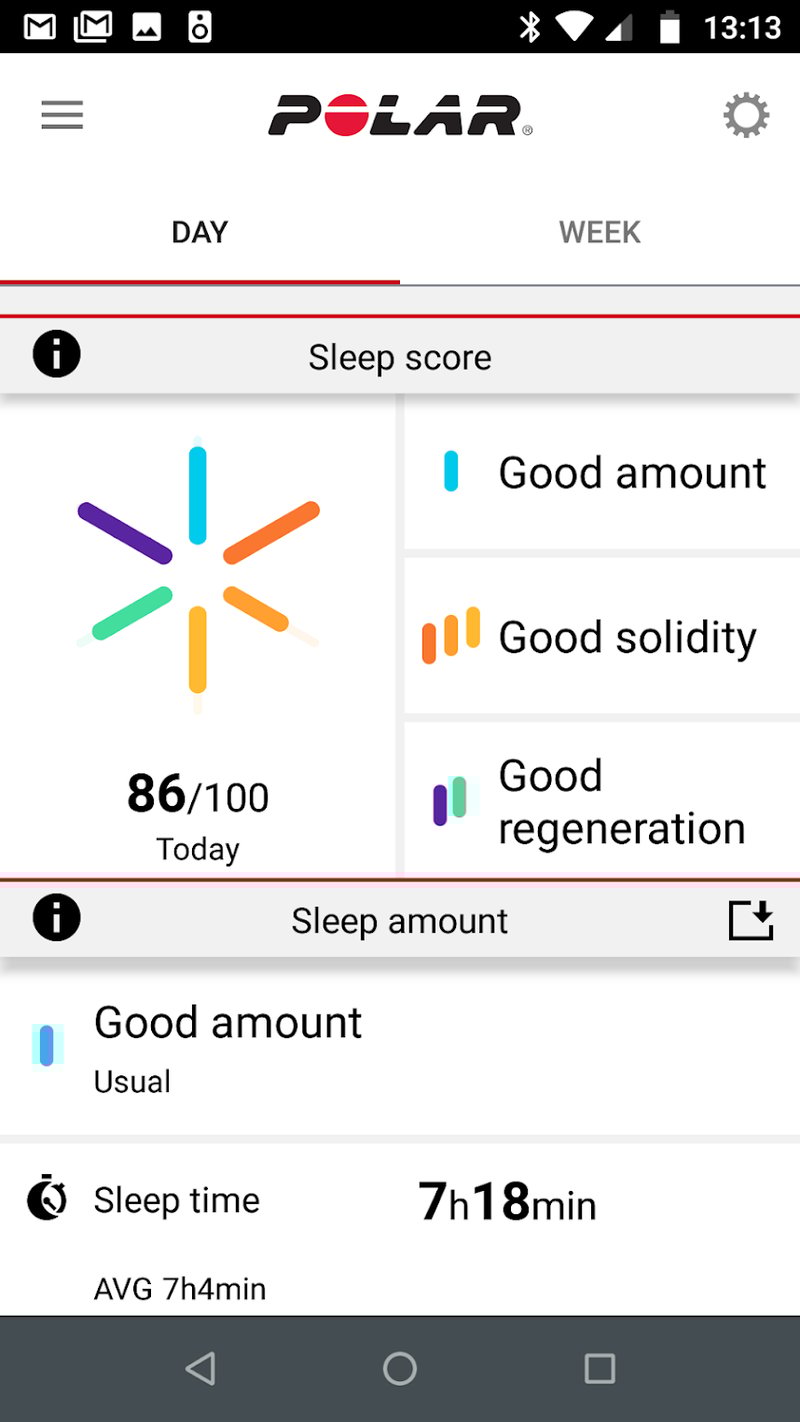 Polar Unite sleep