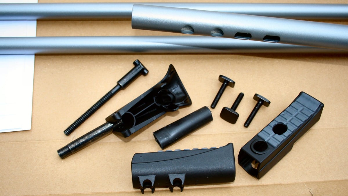 Thule FreeRide 532 unassembled components including levers and locks