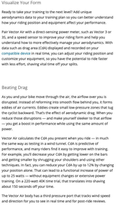 New Garmin Vector Air Specs & Opinion