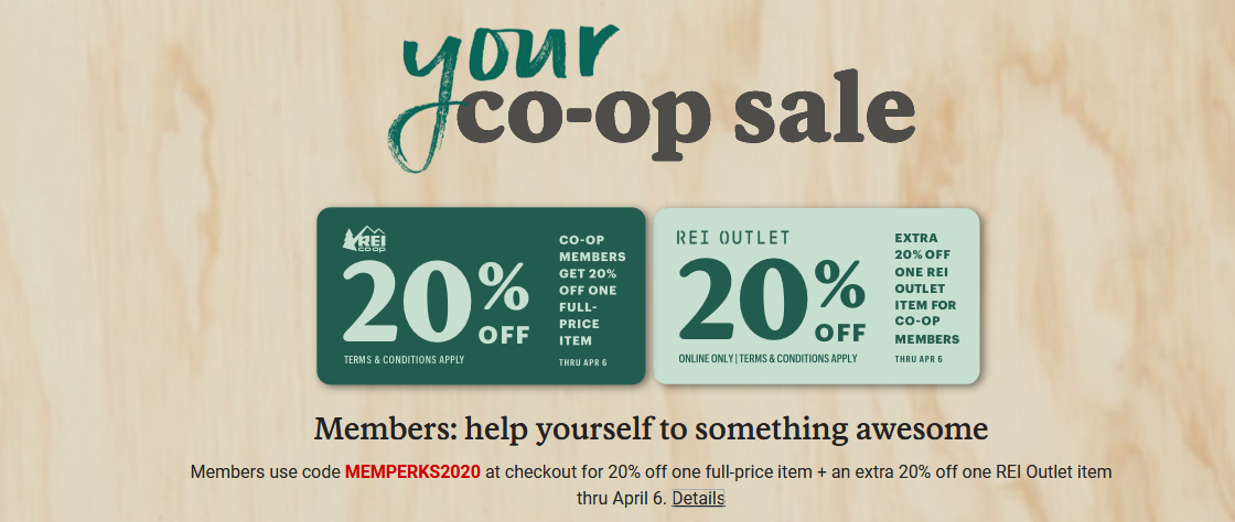 Rei 20% Mega Sale - Usa Only