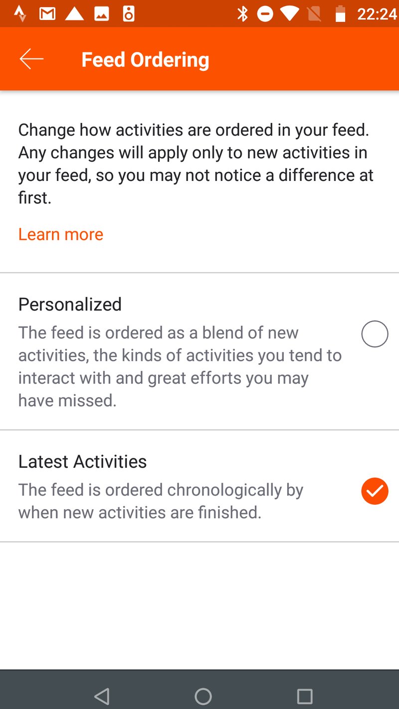 Strava Adds (Back) Chronological Feed