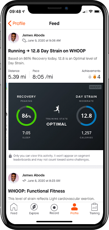 Whoop Creates Interesting Format Link To Strava