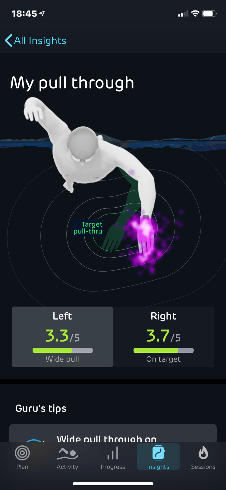 Swim Smooth swim dynamics