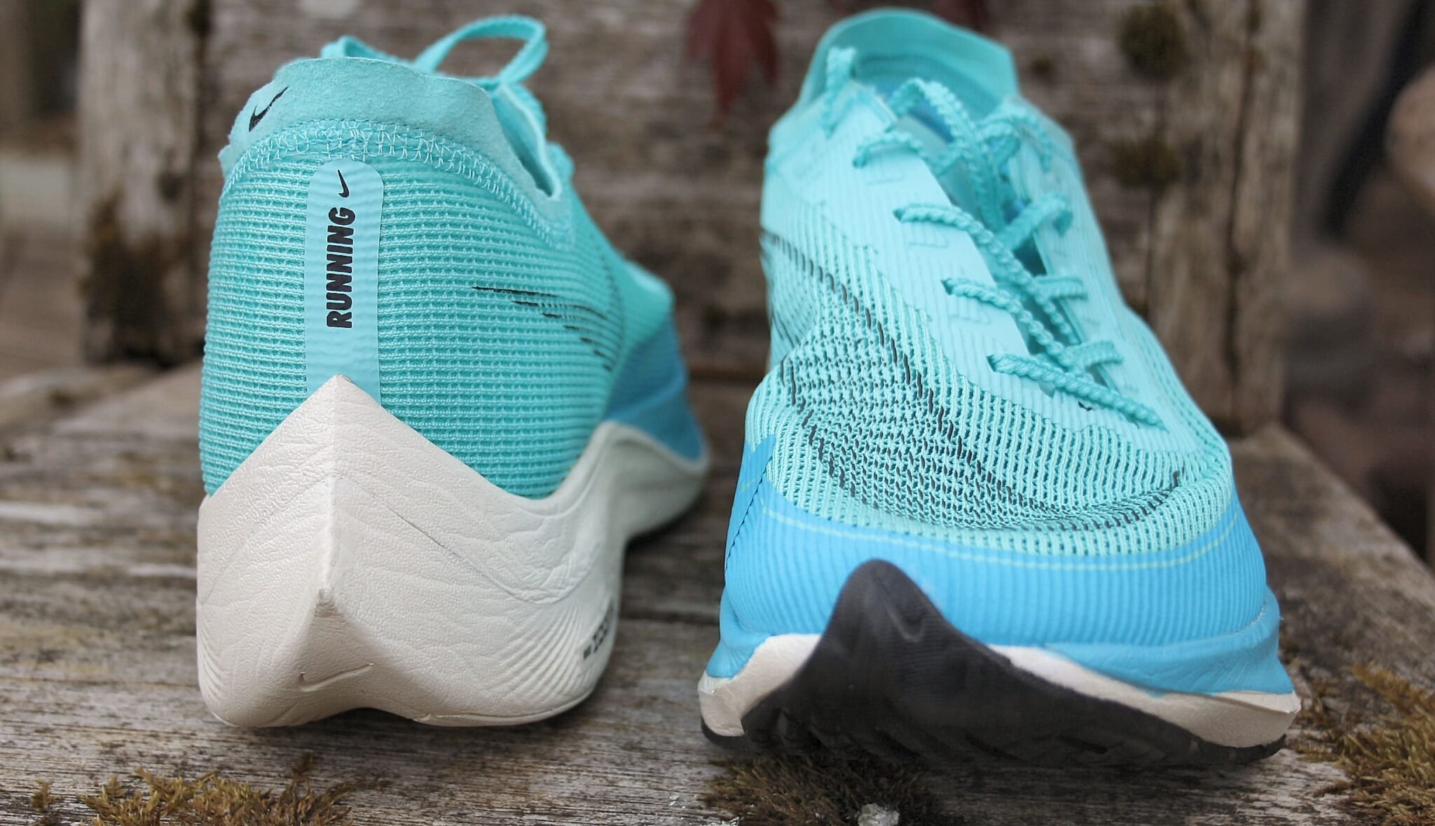 Nike ZoomX toe and heel view in the main part of the review for the Vaporfly Next% 2