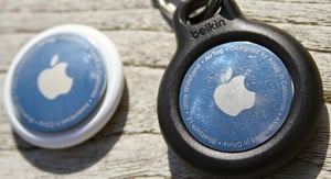 Apple AirTag plus Belkin holder, they do scratch
