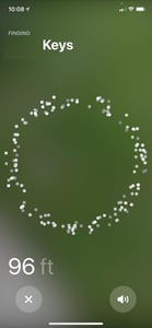 Apple AirTag Precision Finding - too far away for more insights but it's about 30m away