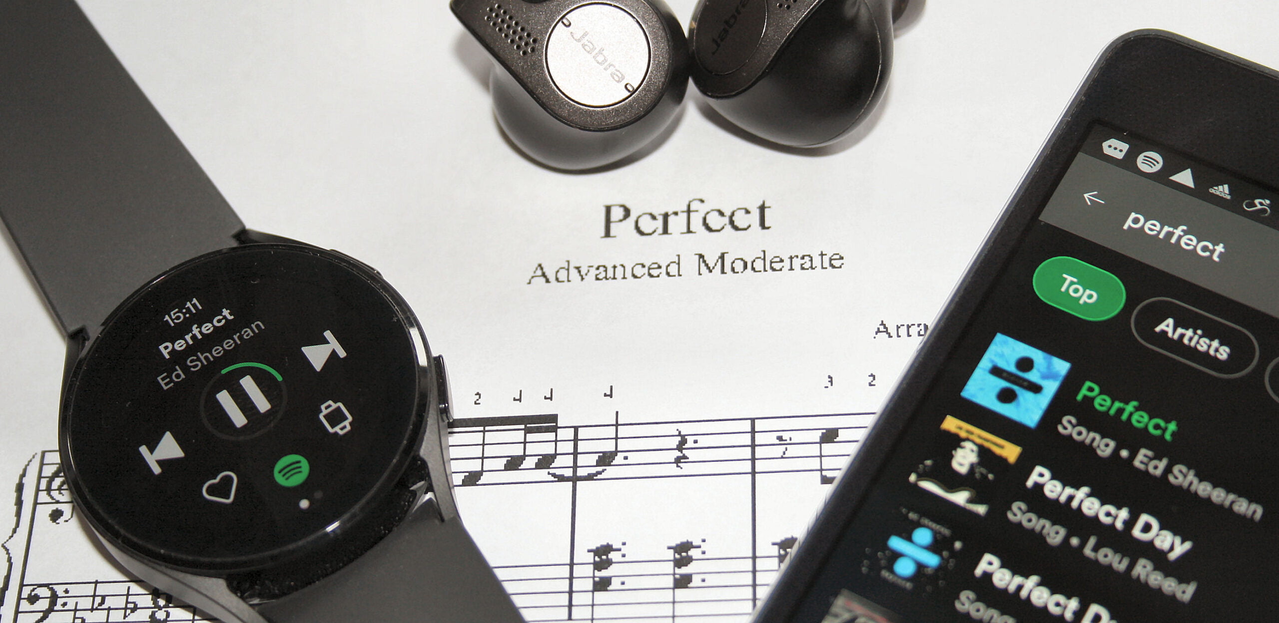 Samsung Galaxy Watch 4 spotify music jabra elite watch4 review