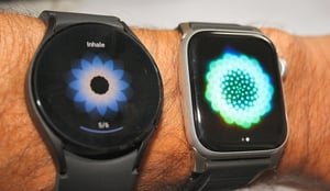 Samsung Galaxy Watch 4 vs apple watch breathe app watch4 review