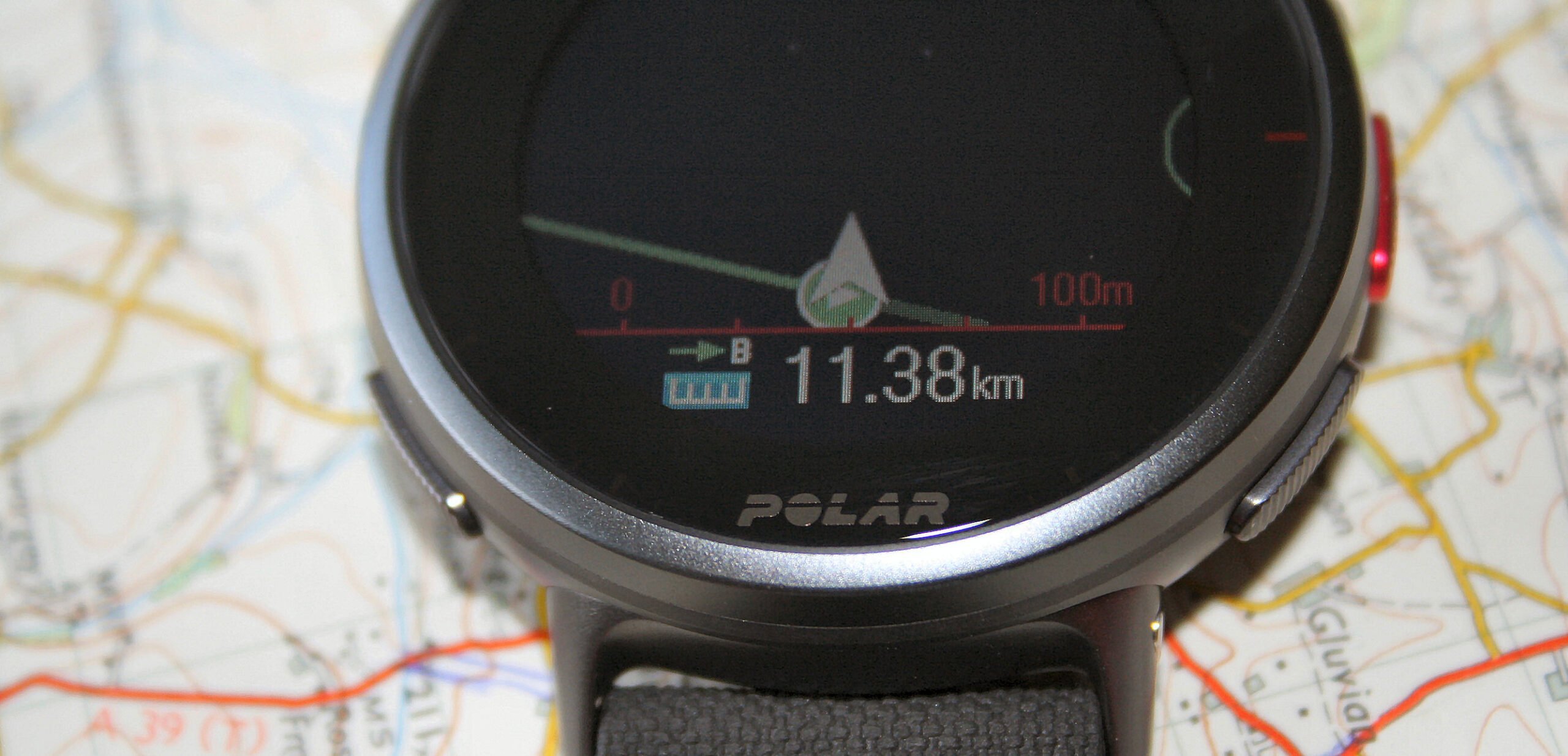 Polar Grit X Pro distance to next point