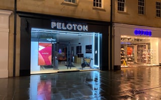 peloton store bath showcasing garmin watches