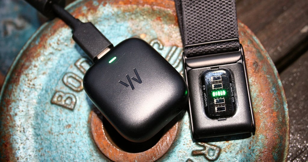 WHOOP 4 review image of band charger & strap