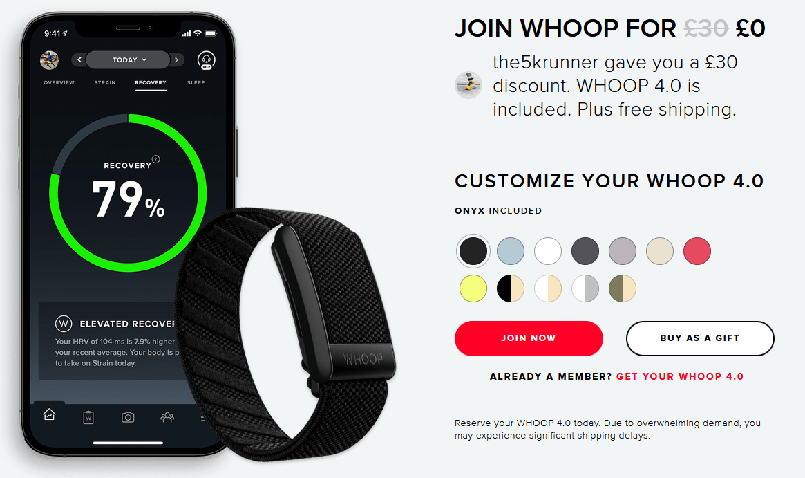 whoop band discount code best 2023 uk strap reddit 2022