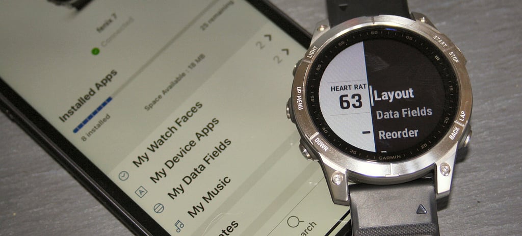 Garmin Fenix 7 configure settings app