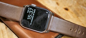 Apple Watch 7 Stainless Steel with Nomad Goods Leather Sport Active Strap Pro