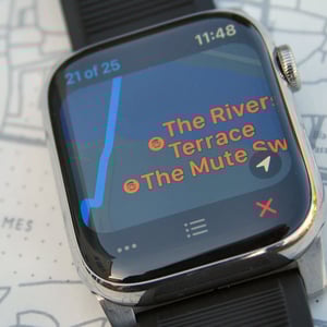 Apple Maps Route and Dark Map