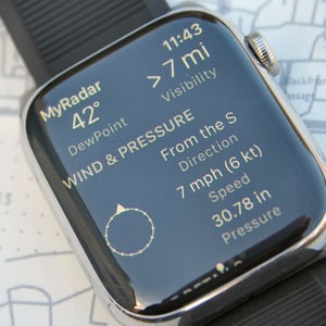 Apple Watch 7 45mm with My Radar App