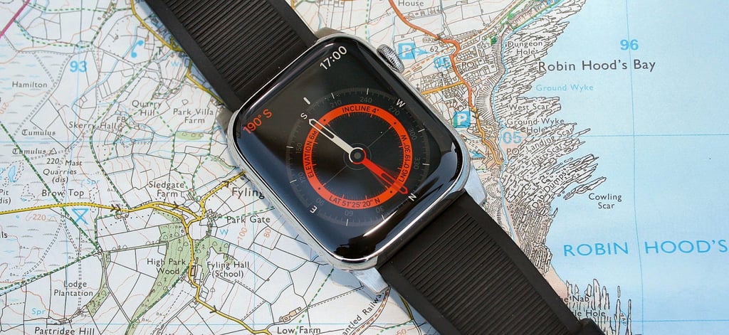 Apple Watch Series 7 45mm Stainless Steel With Compass & Nomad Rugged Band