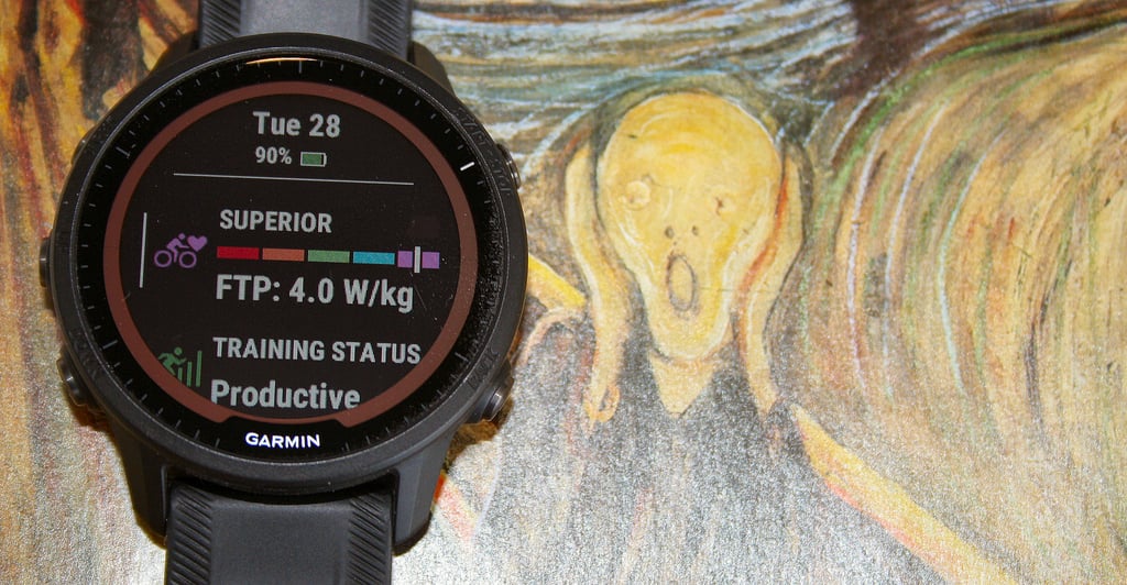 Garmin Forerunner 955 Solar MIP display showing widget glances interface