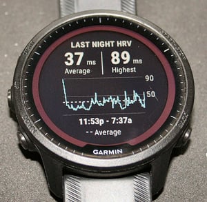 Garmin Morning Report HRV Nightly Detail