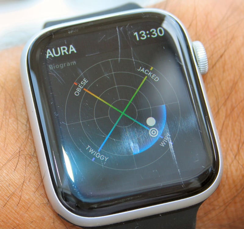 Aura Strap 2 watch app biogram