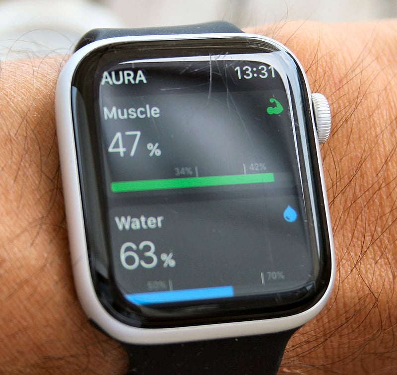 Aura Strap 2 watch app muscle water