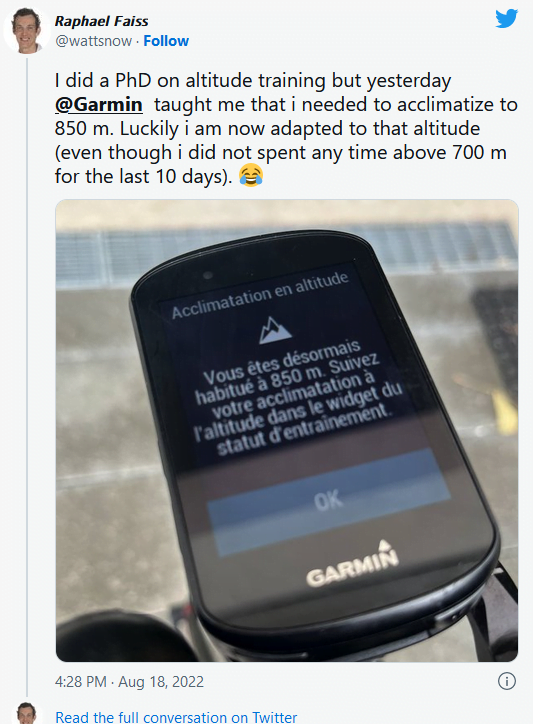 Garmin Sports Data Accuracy...lack Thereof - Slope, Altitude, Vo2max, Hrv...