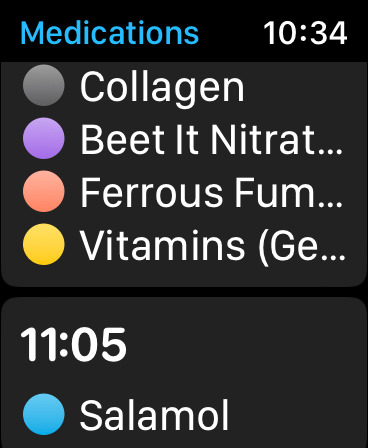 Apple Watch - Track Sports Supplements, Vitamins & Medications