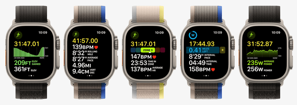 Apple Watch Ultra - workout views
