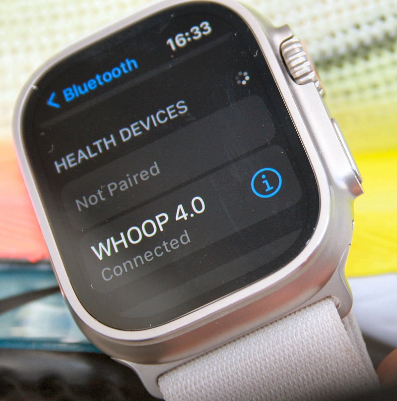 Apple Watch Ultra Bluetooth Sensor connection