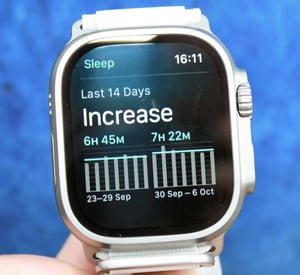 Apple Watch Ultra sleep stage trend
