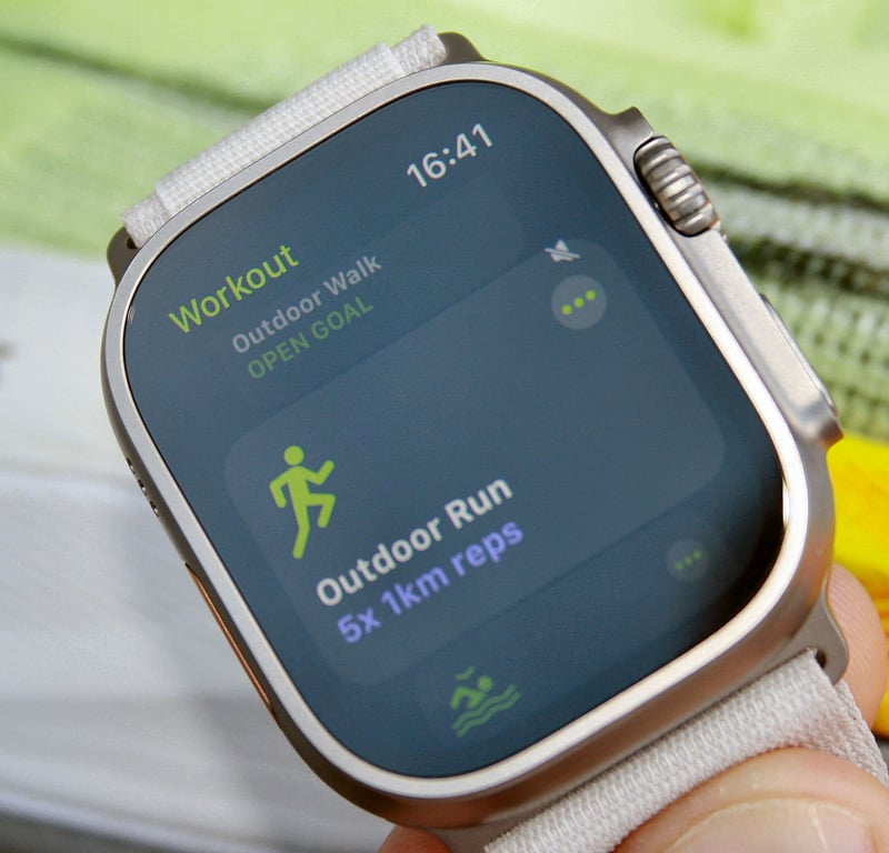 Apple Watch Ultra structured custom workout